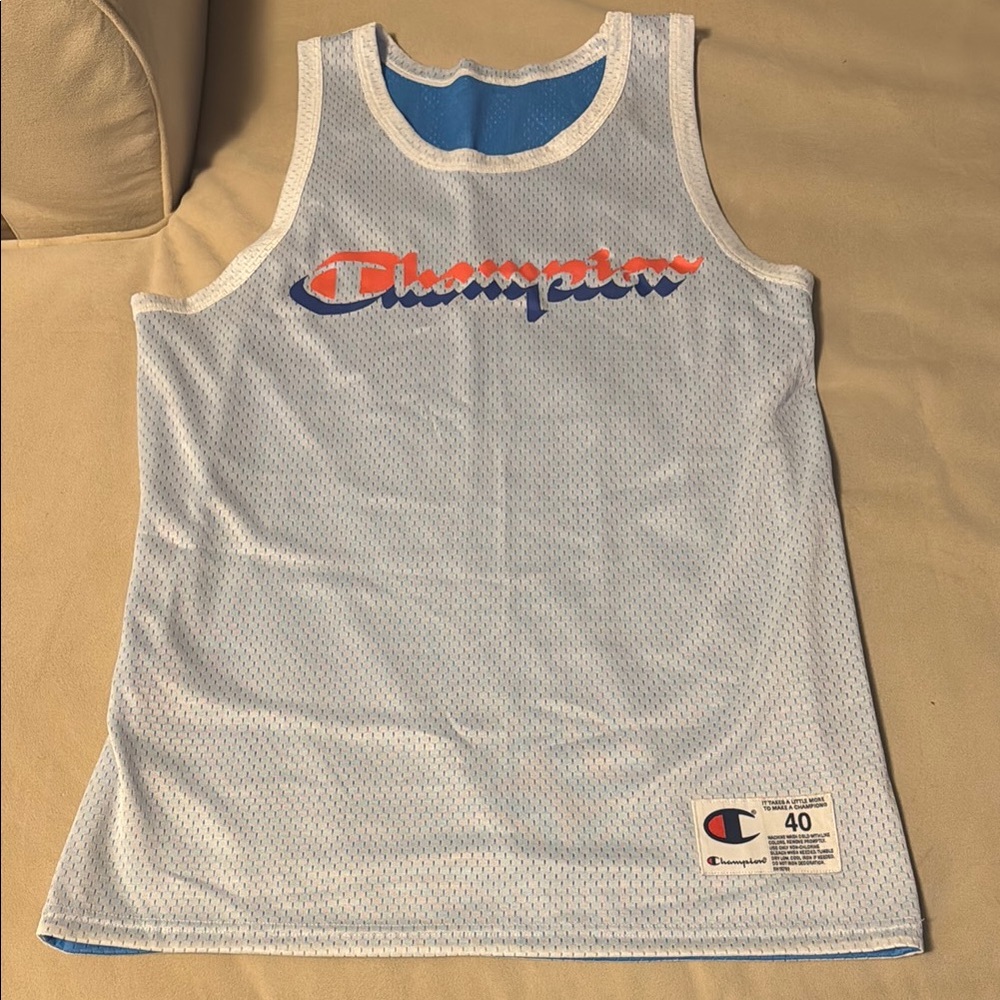 Champion Light Blue Mesh Tank Top